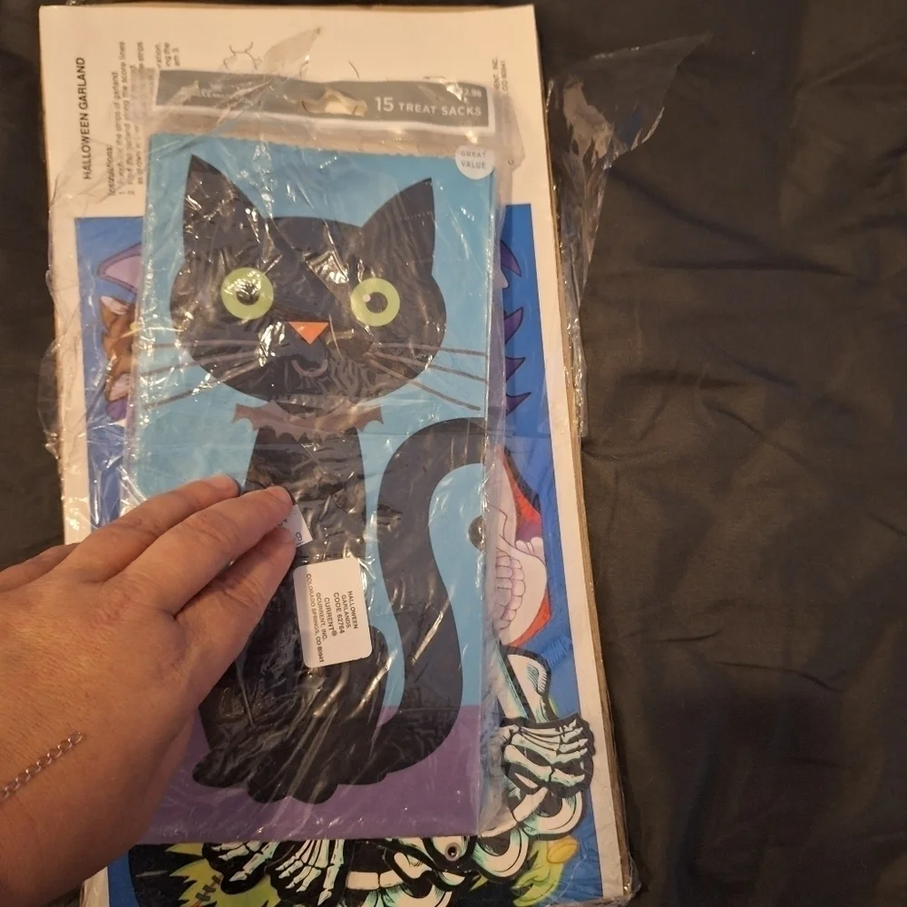 Vintage Halloween Paper Decorations Sacks